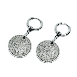 シックスペンス コイン ピアス 両耳セット価格
