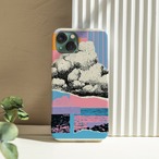 受注生産 iPhoneケース 雲とピンクの風景ZINEコラージュ｜風景コラージュ ZINE019D