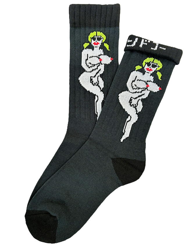 <NEW> "裸婦&TOUGH -black- " Socks