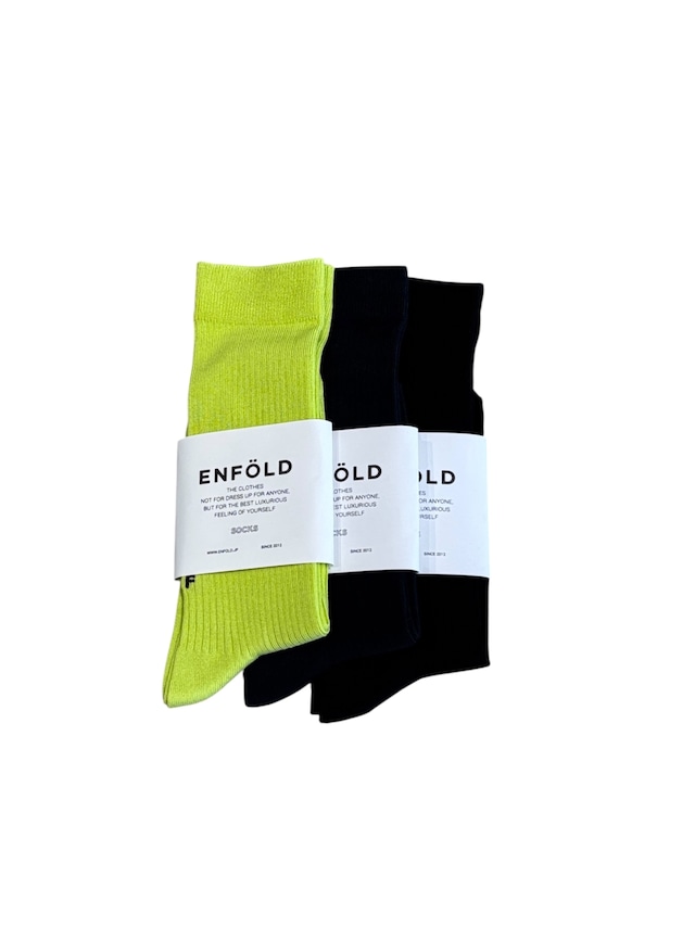 【25AW】ENFOLD エンフォルド / EMBROIDERY HIGH-GAUGE SOCKS / ソックス