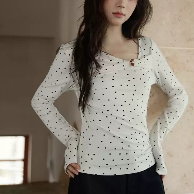 Small polka dot top 00202
