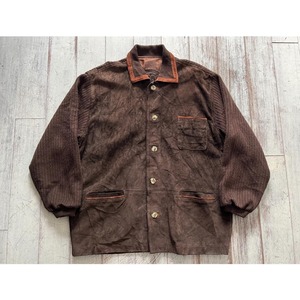 -PEDRO BERNAT- suède switching knit jacket