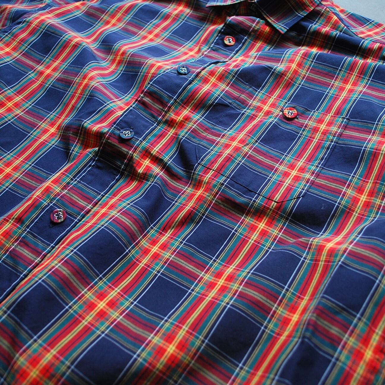 100 の保証 Multi Mountaineering 値下げ White Tartan 半袖シャツ Shirt Sleeves Half Big Check 半袖 Raffles Mn
