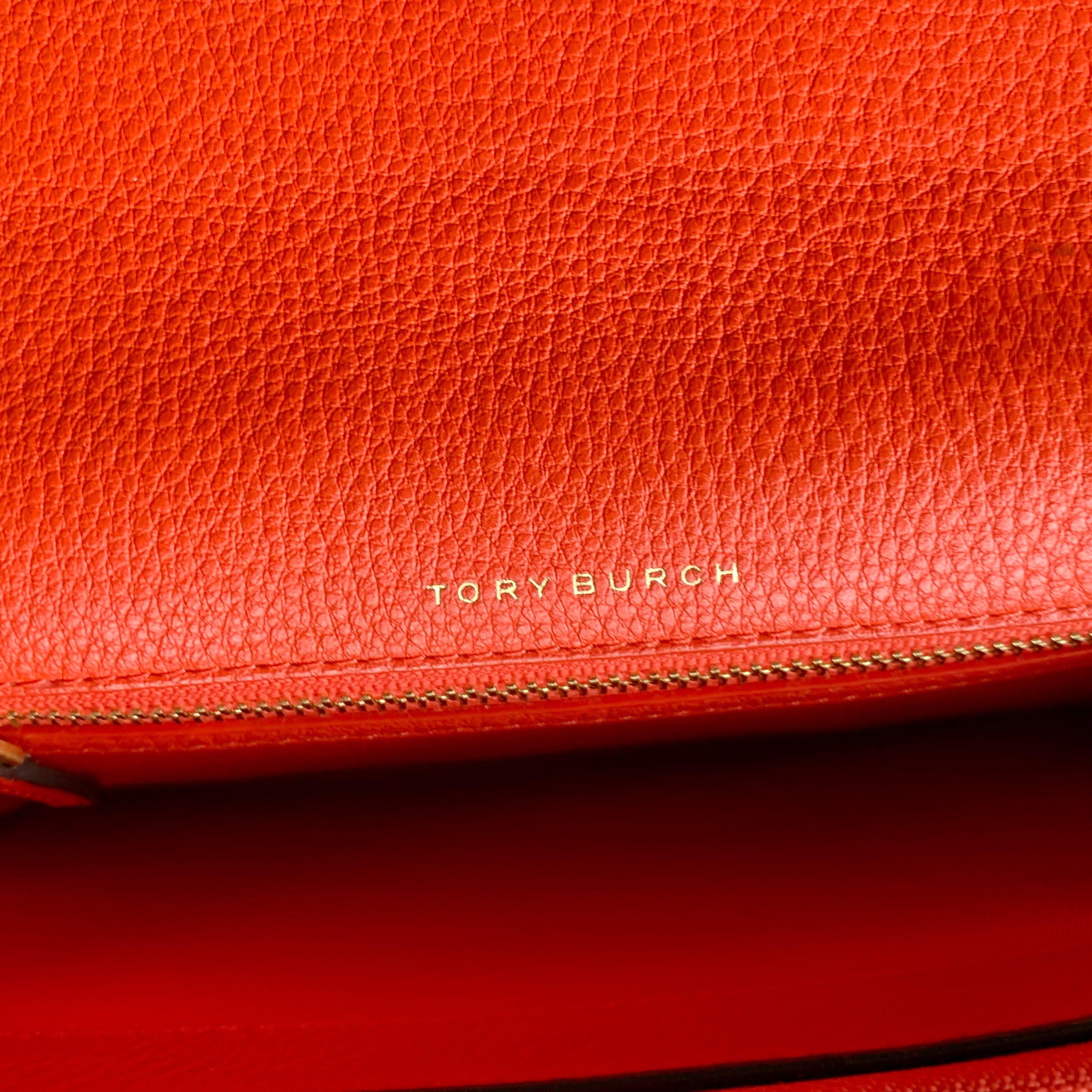 Tory Burch オレンジ ショルダーウォレット 美品】TORY BURCH トリーバーチ ショルダーウォレット クロスボディ