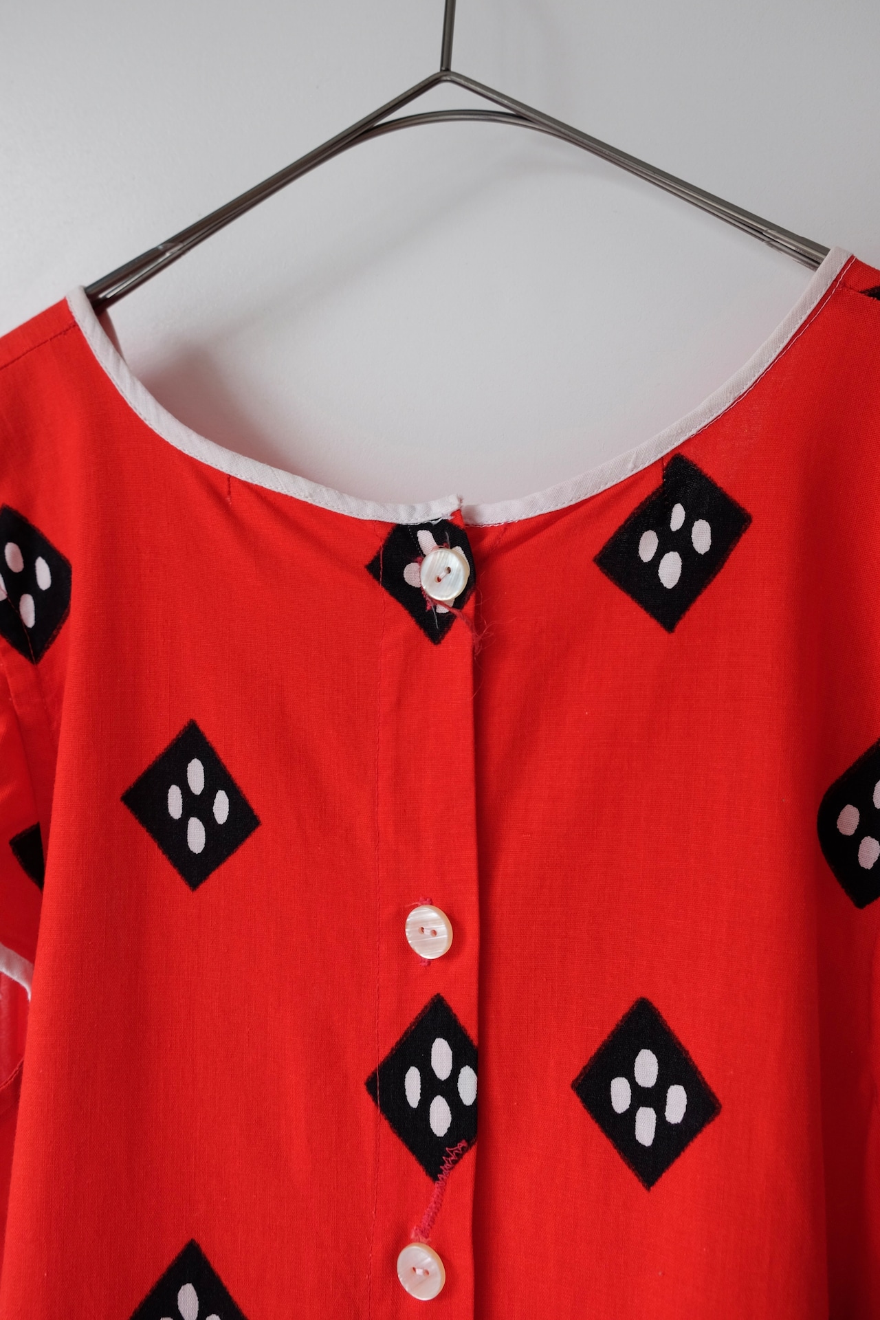 Rhombus dots apron dress