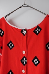 Rhombus dots apron dress