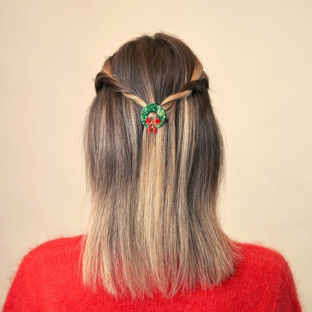 Coucou Suzette/ Christmas Wreath Hair Clip