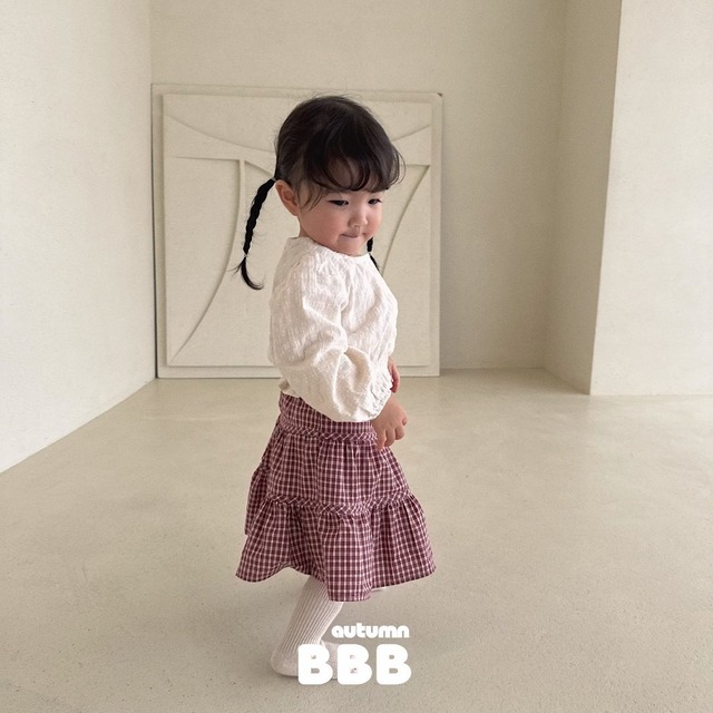 《予約》送料無料【Bella bambina】Check Skirt