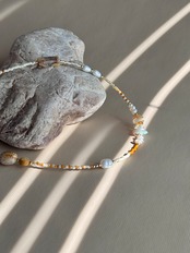 yellow opal × Beads Necklace［BZN29］