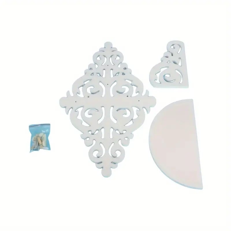 ウォールラック 2個セット 壁掛けシェルフ ロココ調