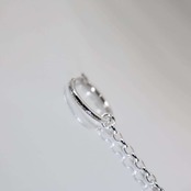 THIN HOOP raised by wolves [LARGE] with 2c CROSS / シンフープピアス レイズド バイ ウルヴス L ウィズ 2cクロス