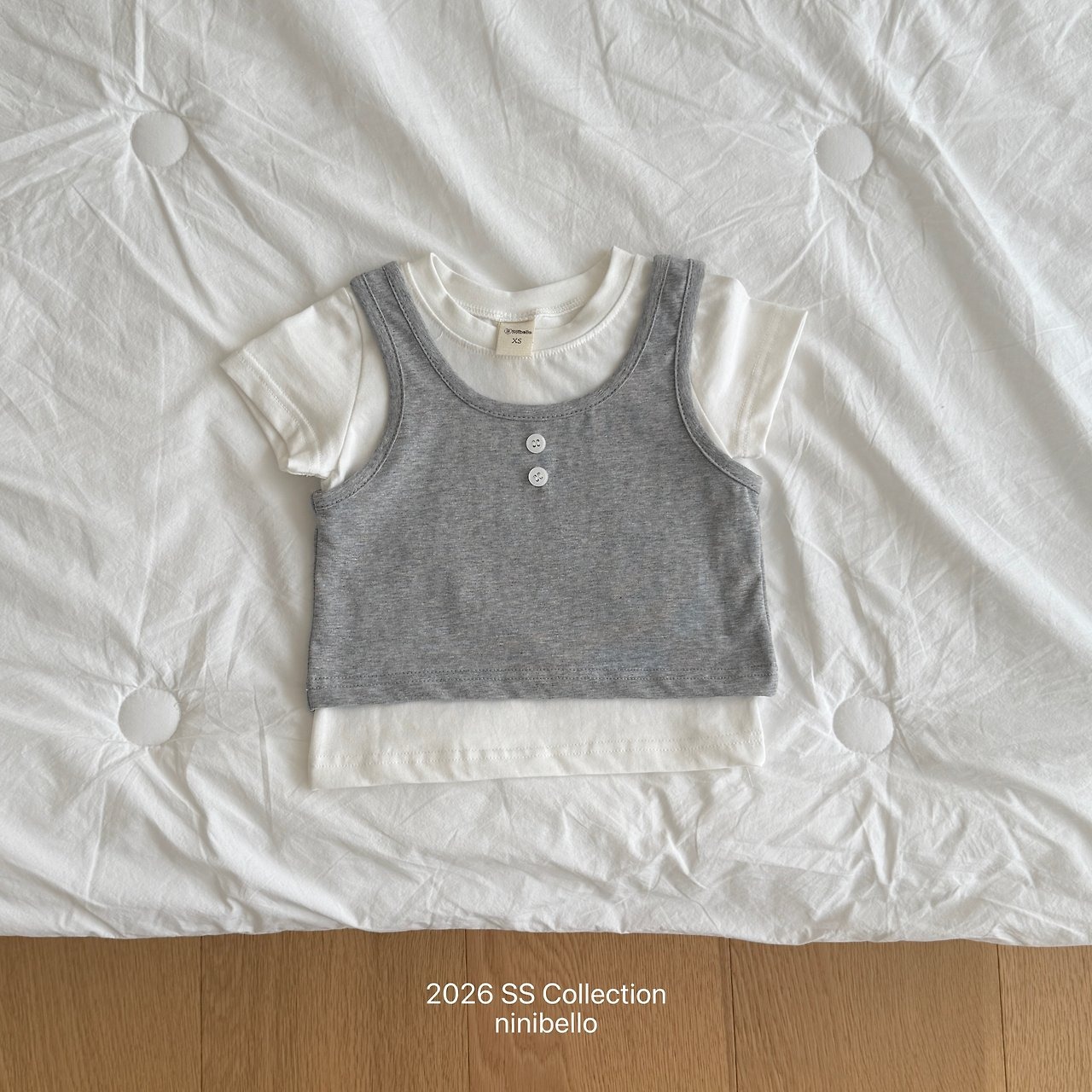 [ninibello] Daily Sleeveless Layered Tee +fee2 / [니니벨로] 데일리나시레이어드티