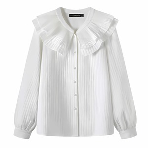 Pleated Color Shirt F0074