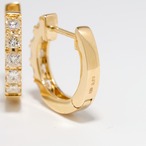 ダイヤモンド フープ  ピアス K18 / 0.290ct×2