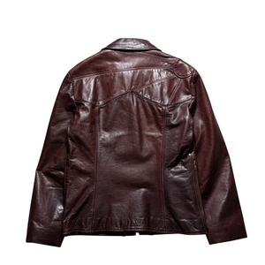 vintage 1970’s EAST WEST MUSICAL INSTRUMENTS leather jacket “SMOKE”