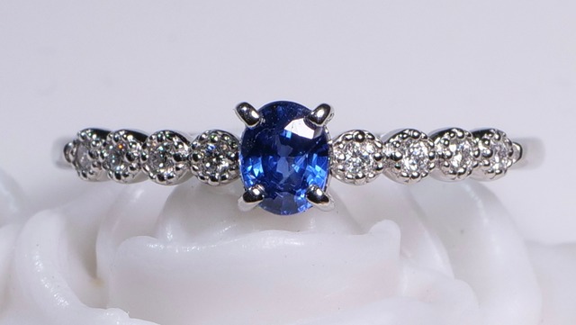 J29-3  Ptノンヒートロイヤルブルーサファイアリング［01147688］