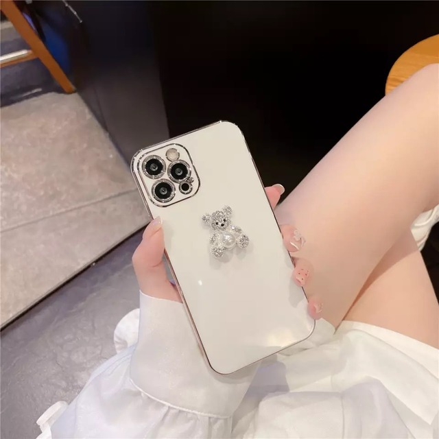 パールラインストーン♡ ベアiPhoneケース