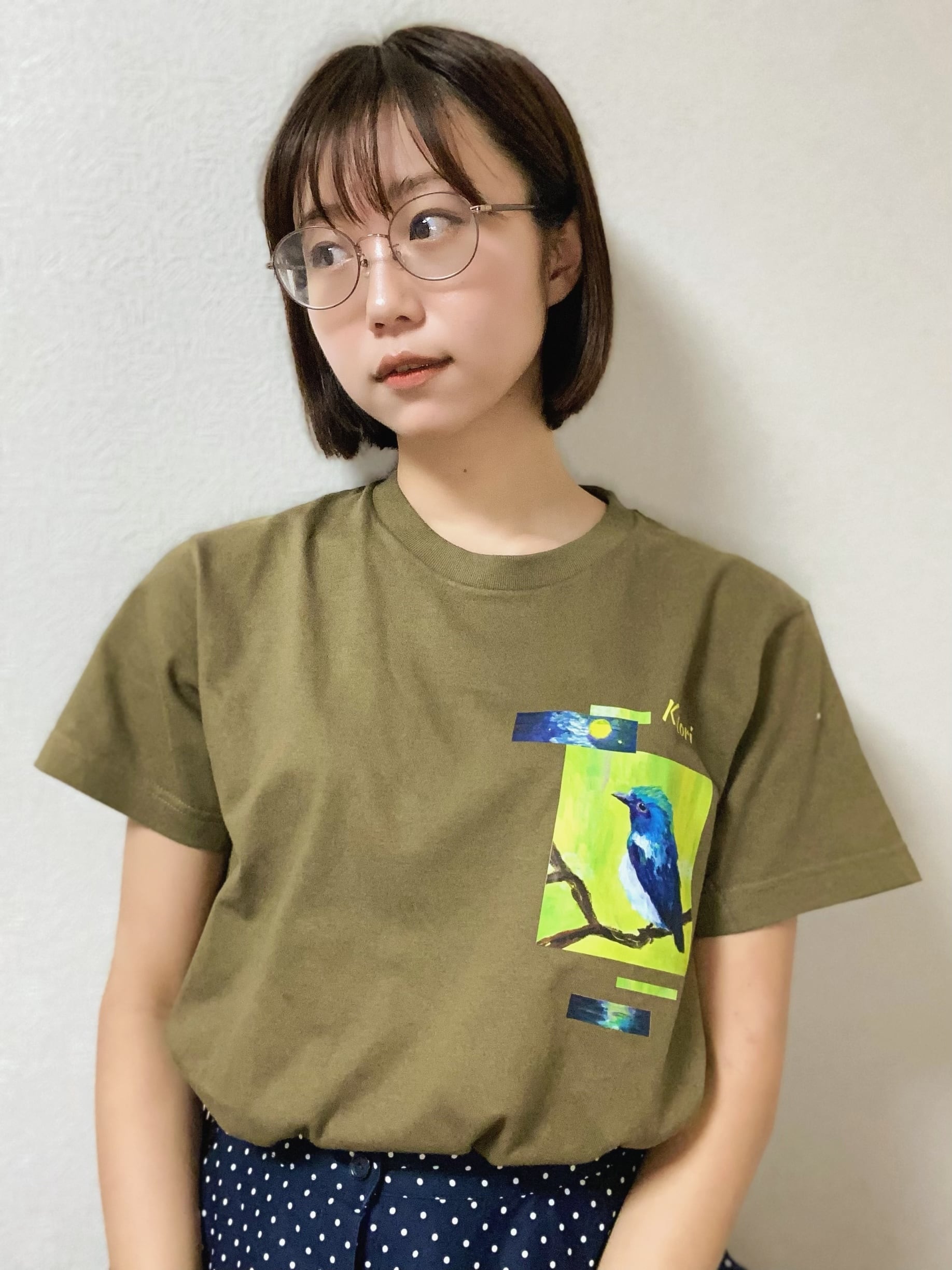 オリーブ】ことりの青い鳥Tシャツ | 出張！やきとりことり亭