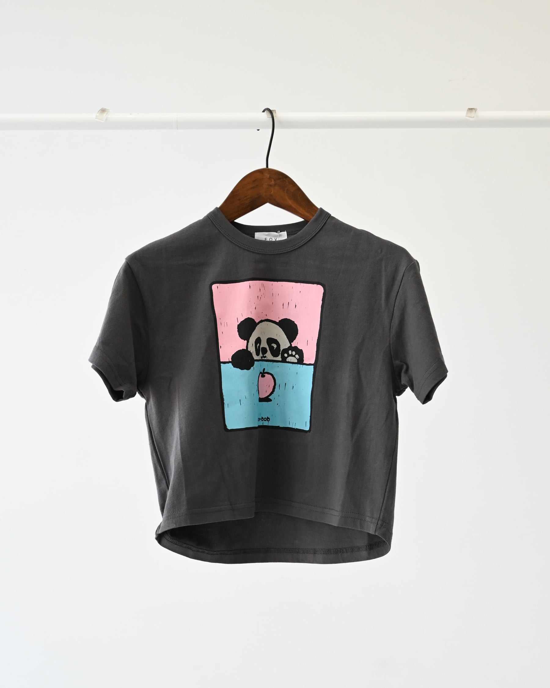 FOV(フォブ) / F/B PANDA Tシャツ / チャコールグレー / 90-130cm