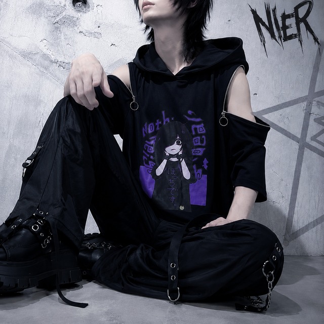 《7月26日目玉大特価》DOUBLE ZIP SHOULDER HOOD CUTSEW【擬人化ぼっち】