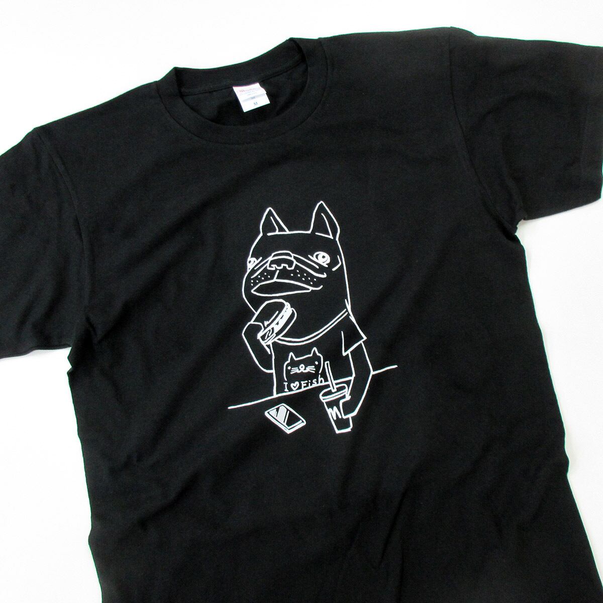 フレブル 食いしん坊 Tシャツ dog31 イラスト 犬 フレンチブルドッグ