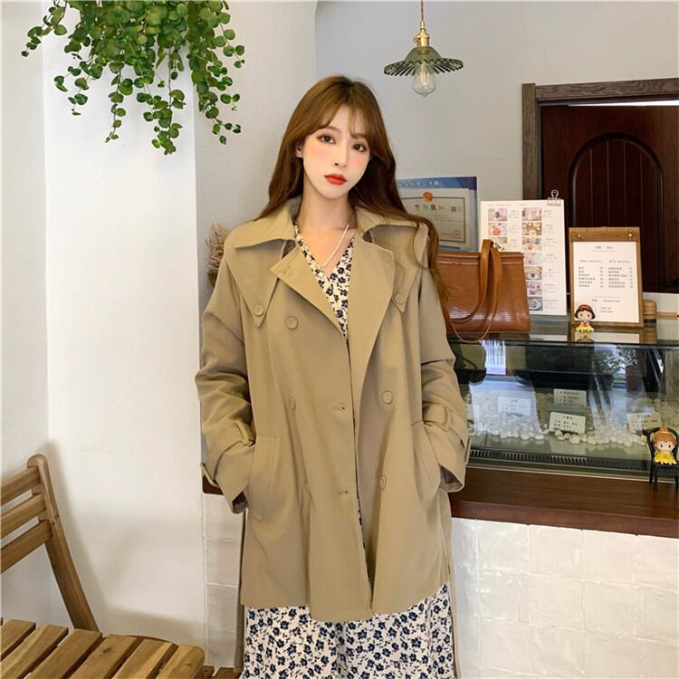 魅力的なバックデザイン 早い者勝ち ウインドブレーカー ハイエンド 中・長セクション ダブルボタン