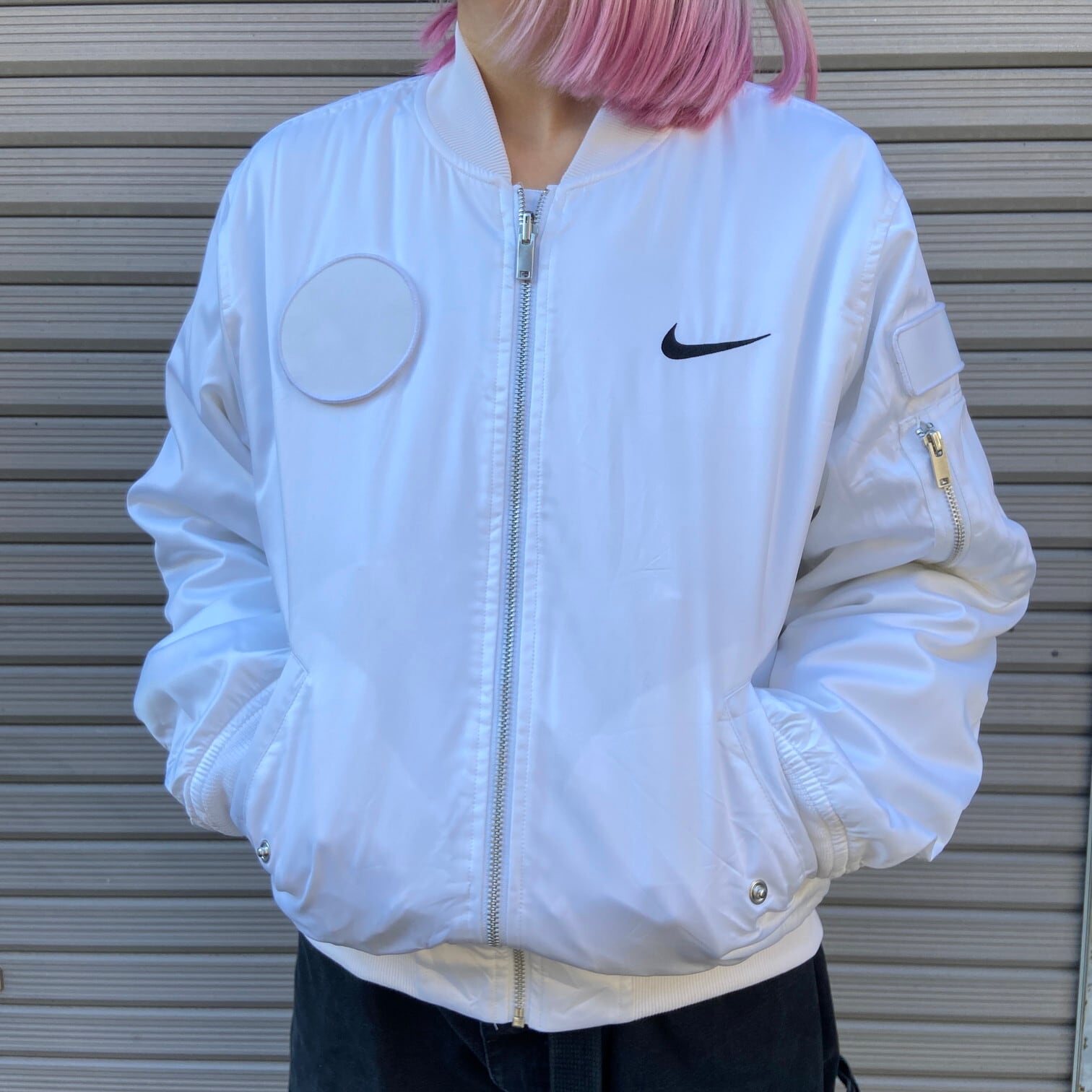 NIKE ナイキ MA-1タイプ リバーシブル 中綿 ブルゾン メンズM 古着 ス 