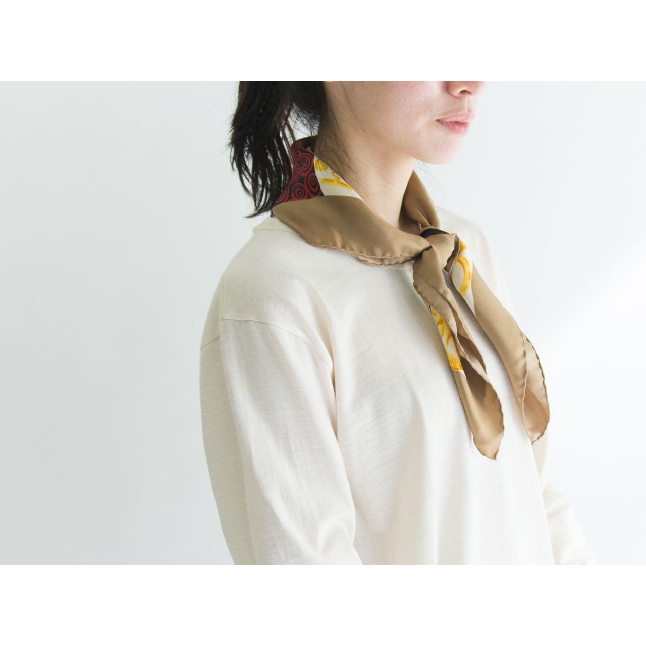 【CELINE】Made in Italy chain print silk scarf(セリーヌ イタリア製チェーンプリントシルクスカーフ)2c