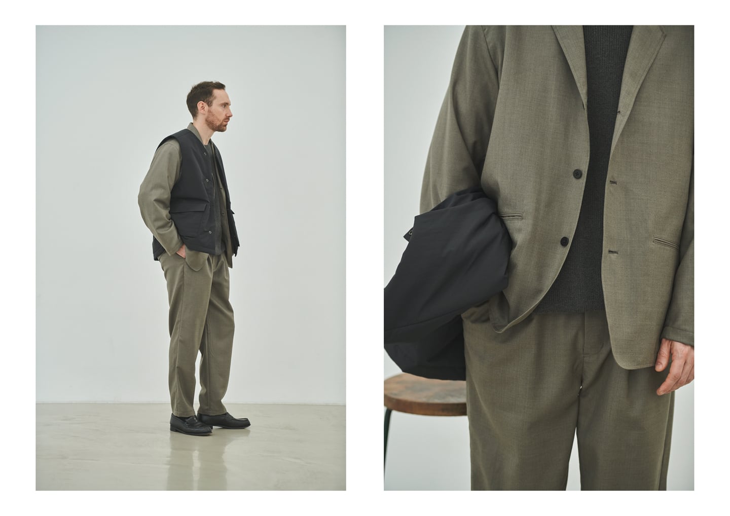 STILL BY HAND スティルバイハンド】LARGE POCKET PADDED VEST