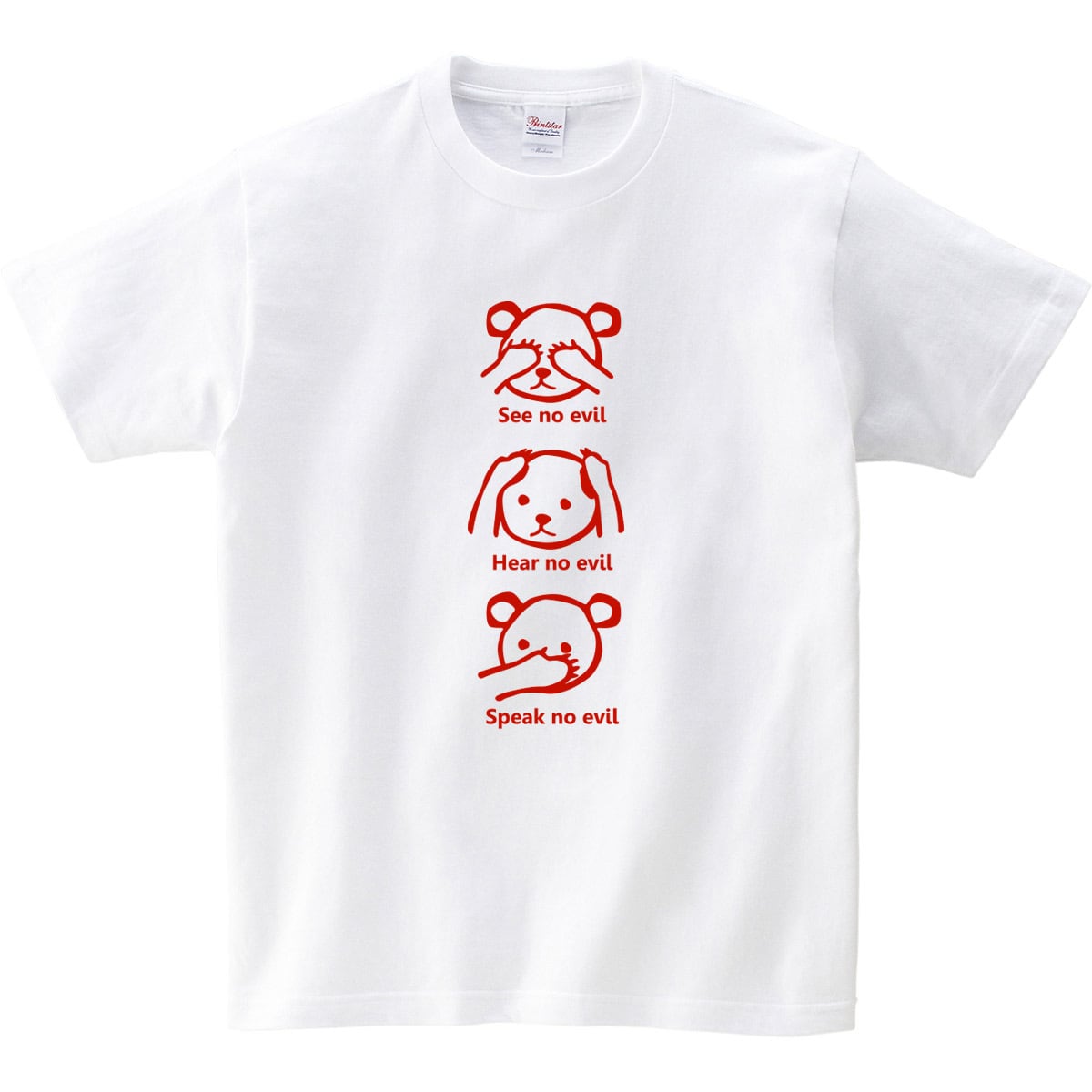 見ざる・聞かざる・言わざる KUMA Tシャツ ms08