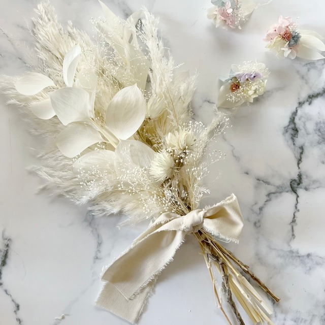 ご褒美ブーケ｜ふわふわホワイト