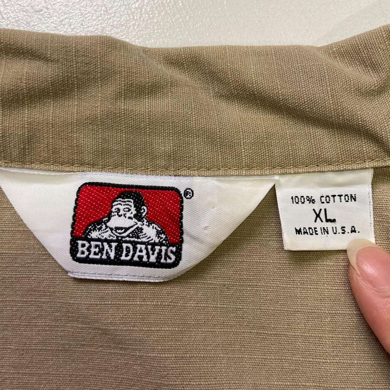 90年代 USA製 BEN DAVIS ベンデイビス ワンポイントロゴ 半袖 ハーフ 