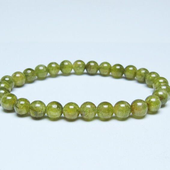 ツァボライト ブレスレット 7mm 一点物 メール便可 111-49769