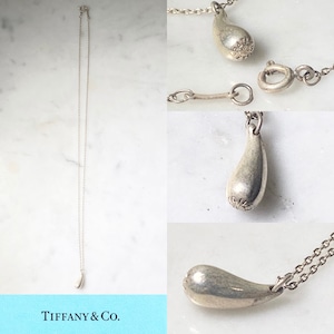 vintage TIFFANY silver “Teardrop” pendant necklace