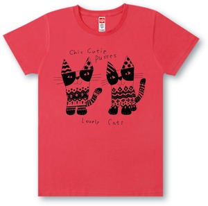 #464 Tシャツ LOVELY CATS/RED