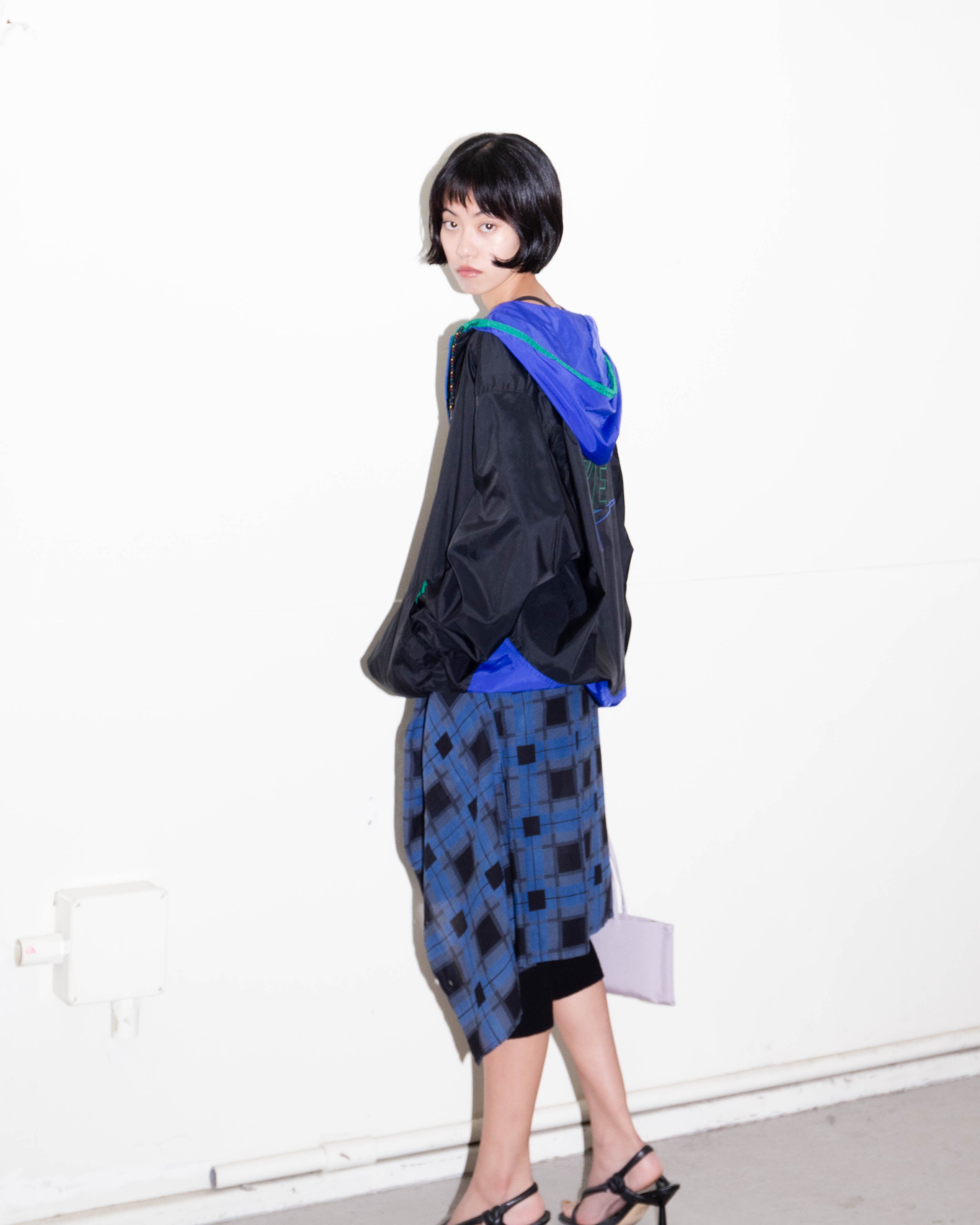 1990s NIKE - back embroidered hooded nylon jacket | LUIK FINN