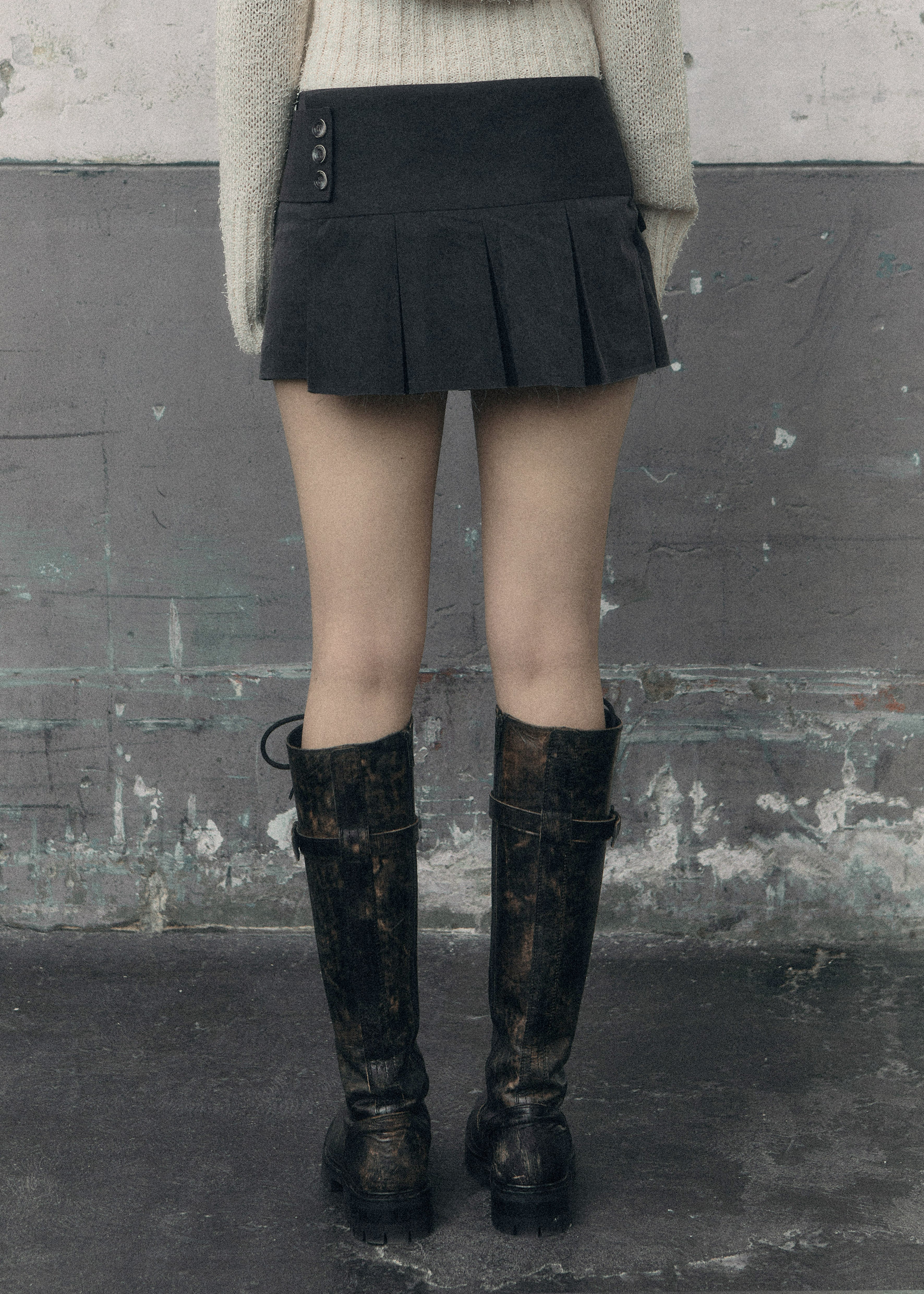 bohemian seoul PLEATED WRAP SKIRT Mサイズ bohemian seoul PLEATED WRAP SKIRT Mサイズ