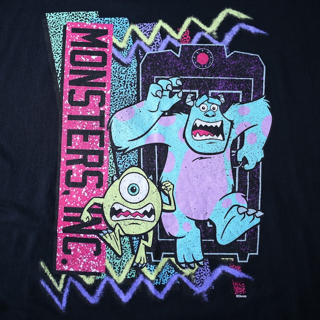 "モンスターズインク" good printed over silhouette h/s tee