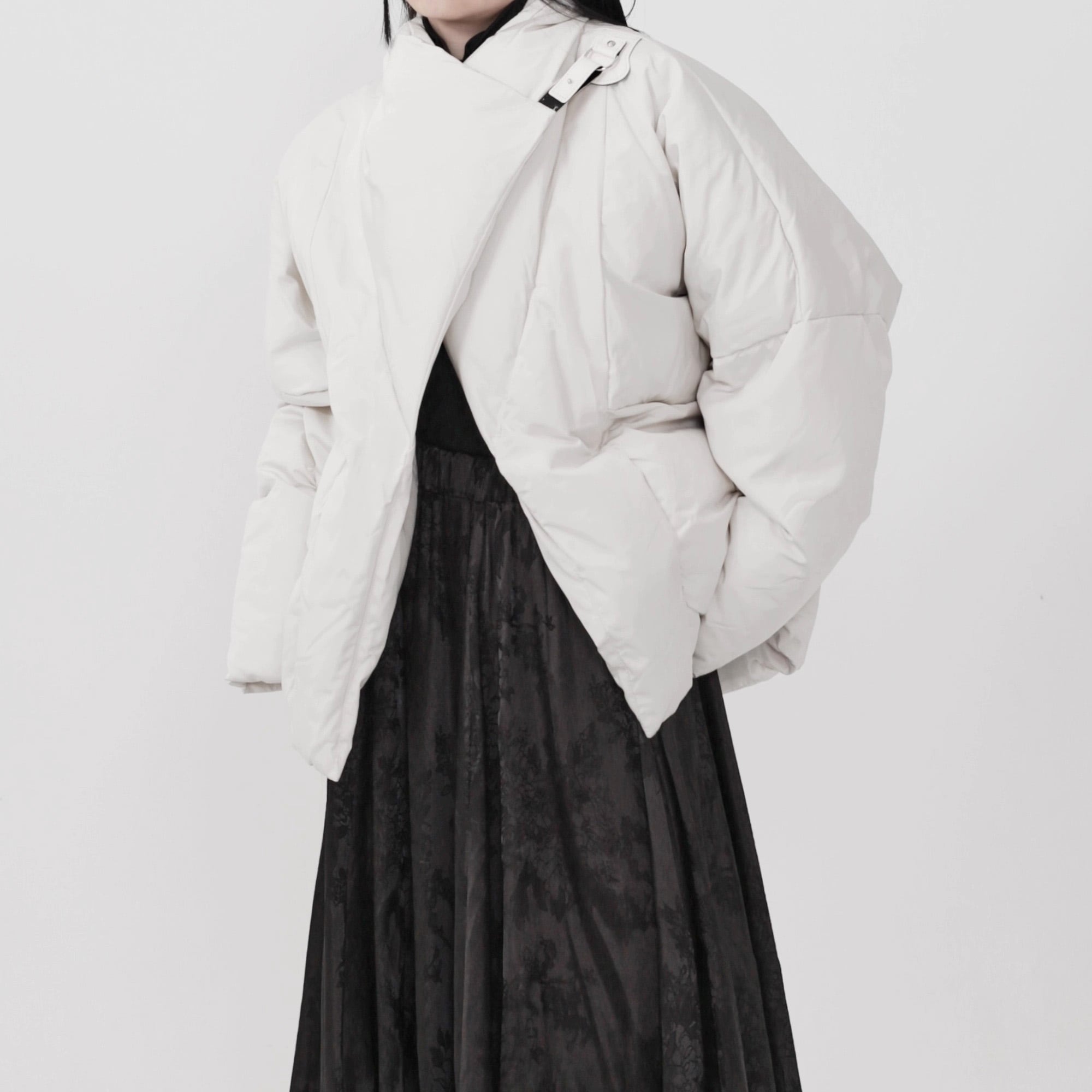 アシンメトリー ビッグシルエット ショート丈 ジャケット 2color JK0322