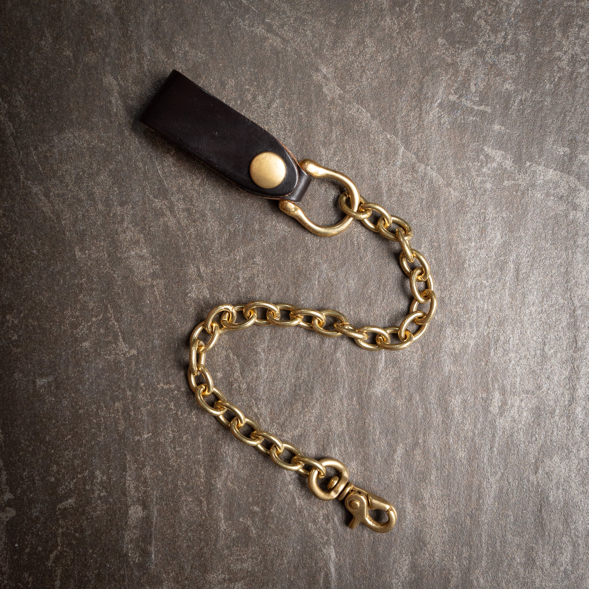 【HORSE BUTT】TS03miniショートウォレット真鍮チェーン付き Additive and Line】Leather Wallet Chain Horse Butt & Brass WCH-006