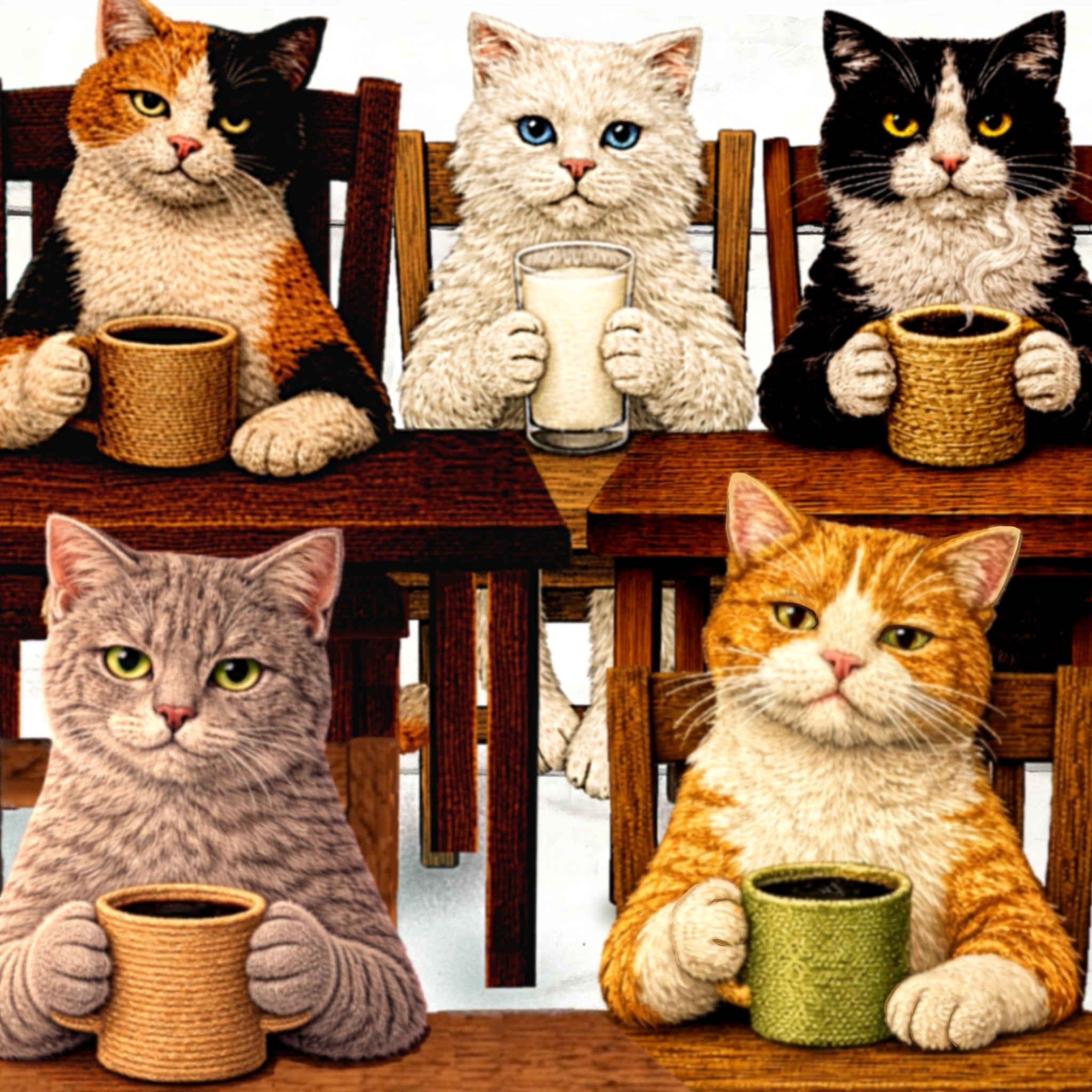 Quiet Coffee Cats｜iPhone壁紙 7枚セット