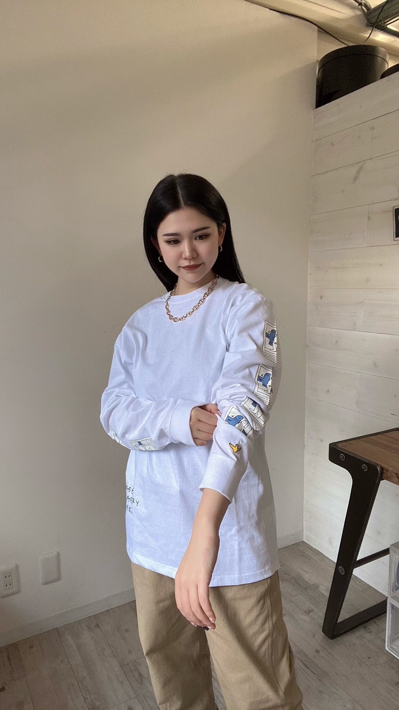 MARK GONZALES (マークゴンザレス) Homage Pt. LS TEE ロンT 長袖Tシャツ ホワイト 2G7-11324