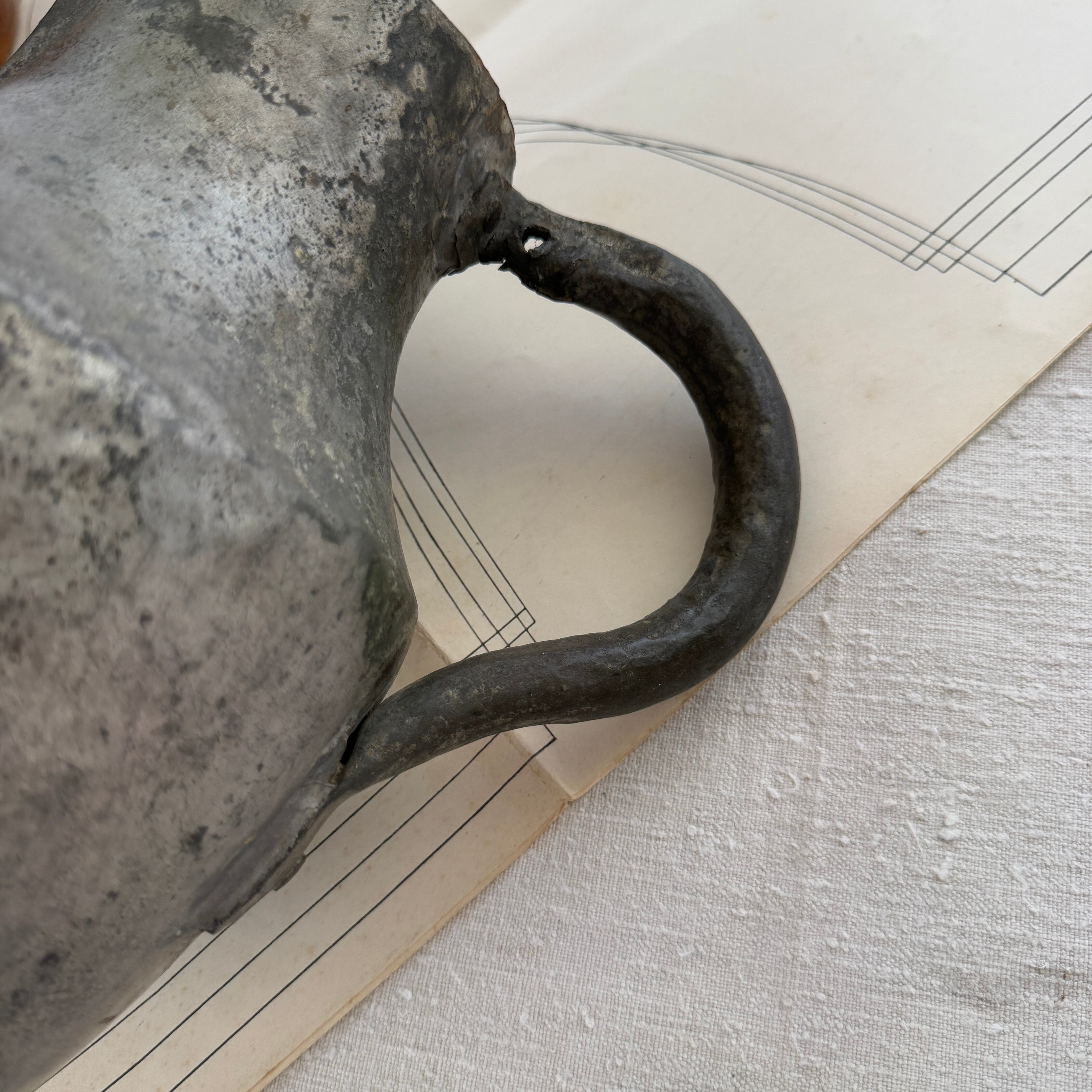 19th Century French tinplate Water Jug/19世紀フランスの水差し