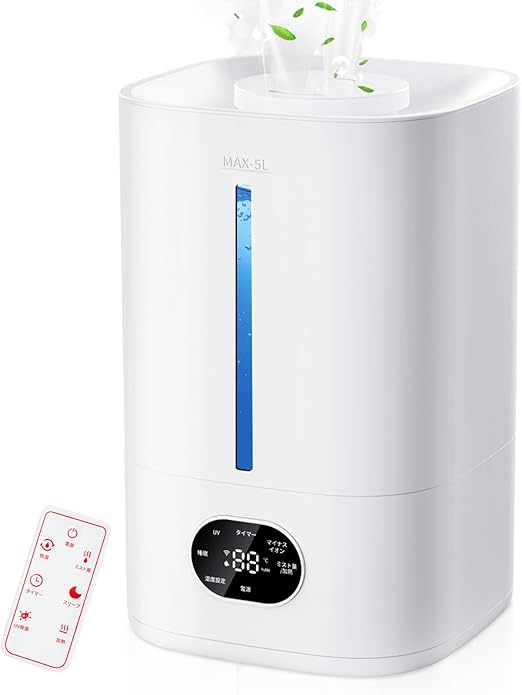 新品未使用 加湿器 スチーム式 加熱式 2025最新型 リモコン付 在庫セール』TREXPURE 【2025新登場 加熱式】 加湿器 大容量 5L 超音波