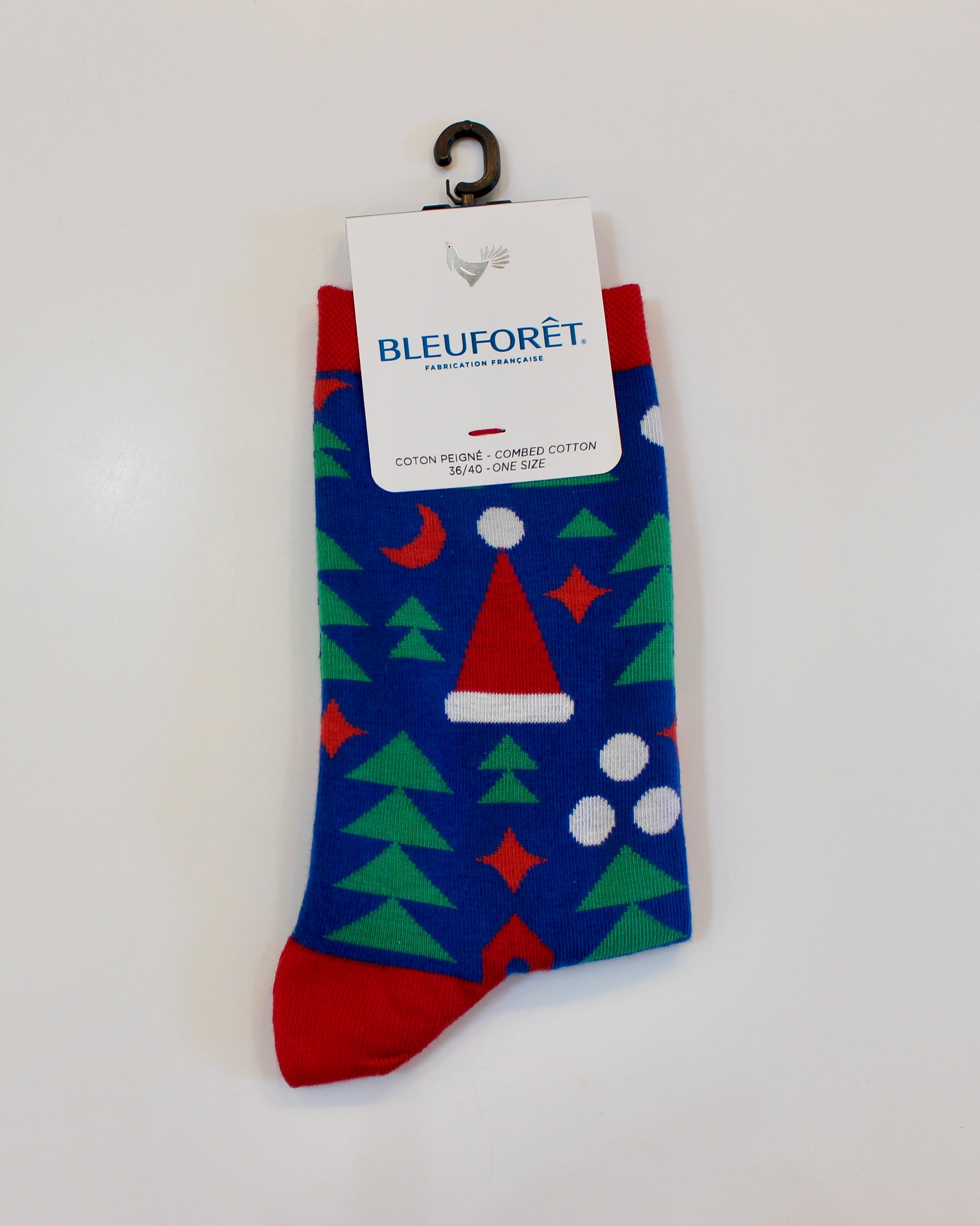 BLEU FORET/symbol pattern socks