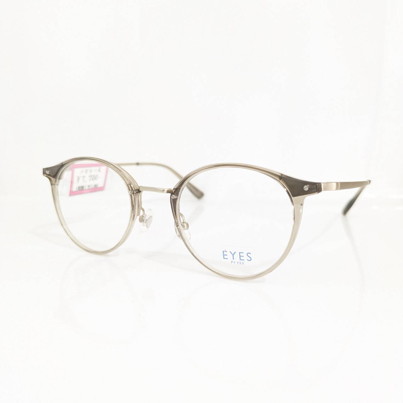 【EYES】ボストンコンビフレーム クリアグレー