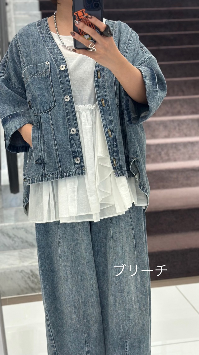【ayane'26 summer collection】麻混デニムジャケット