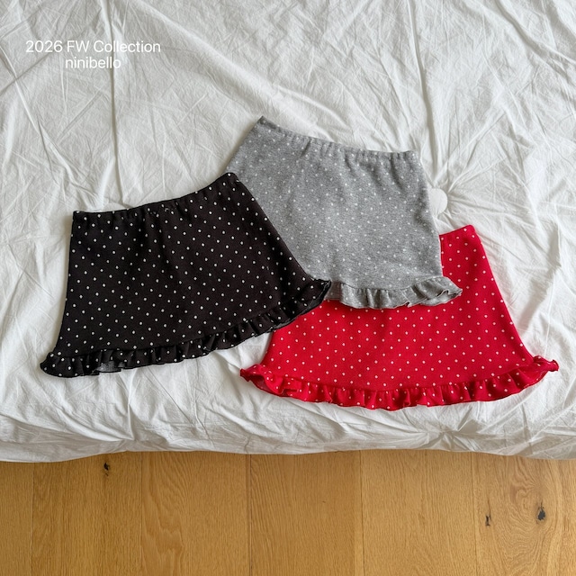 【取寄】ninibello|deer dot skirt|ディアドットスカート|XS-2XL|kids|26 autumn