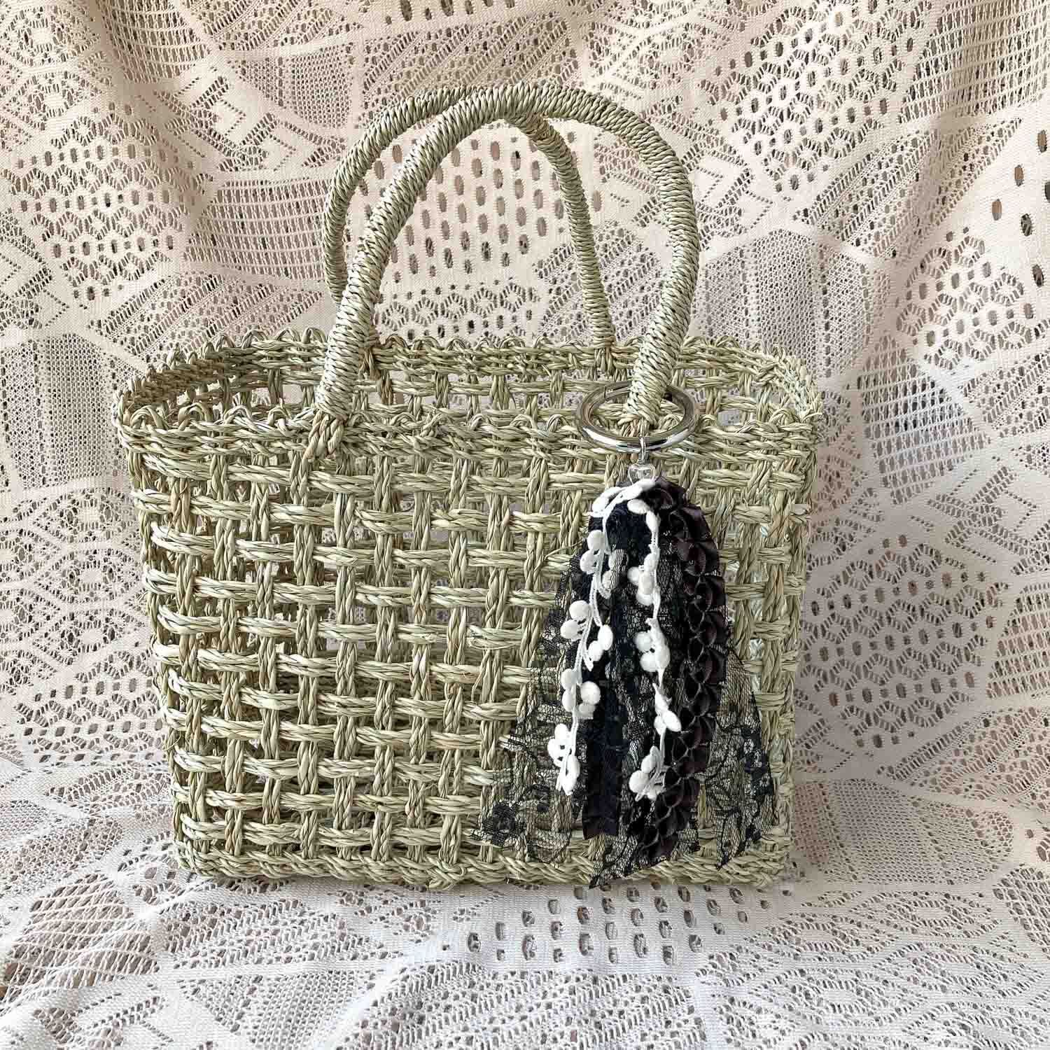 ミックスレースタッセルのバッグチャーム | Dua-アクセサリーパーツ