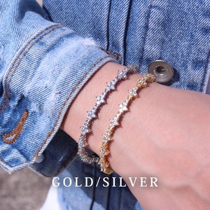 【新作】Iced Out Cross Tennis Chain Bracelet MR3-74